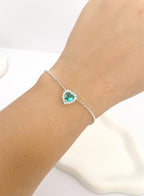 Pulseira Coração de Princesa Turmalina Cravejada