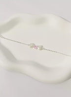 Pulseira Laço Rosa de Pérolas