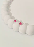 Brinco Ponto de Luz Fucsia