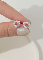 Brinco Brilhante Rosa Fucsia