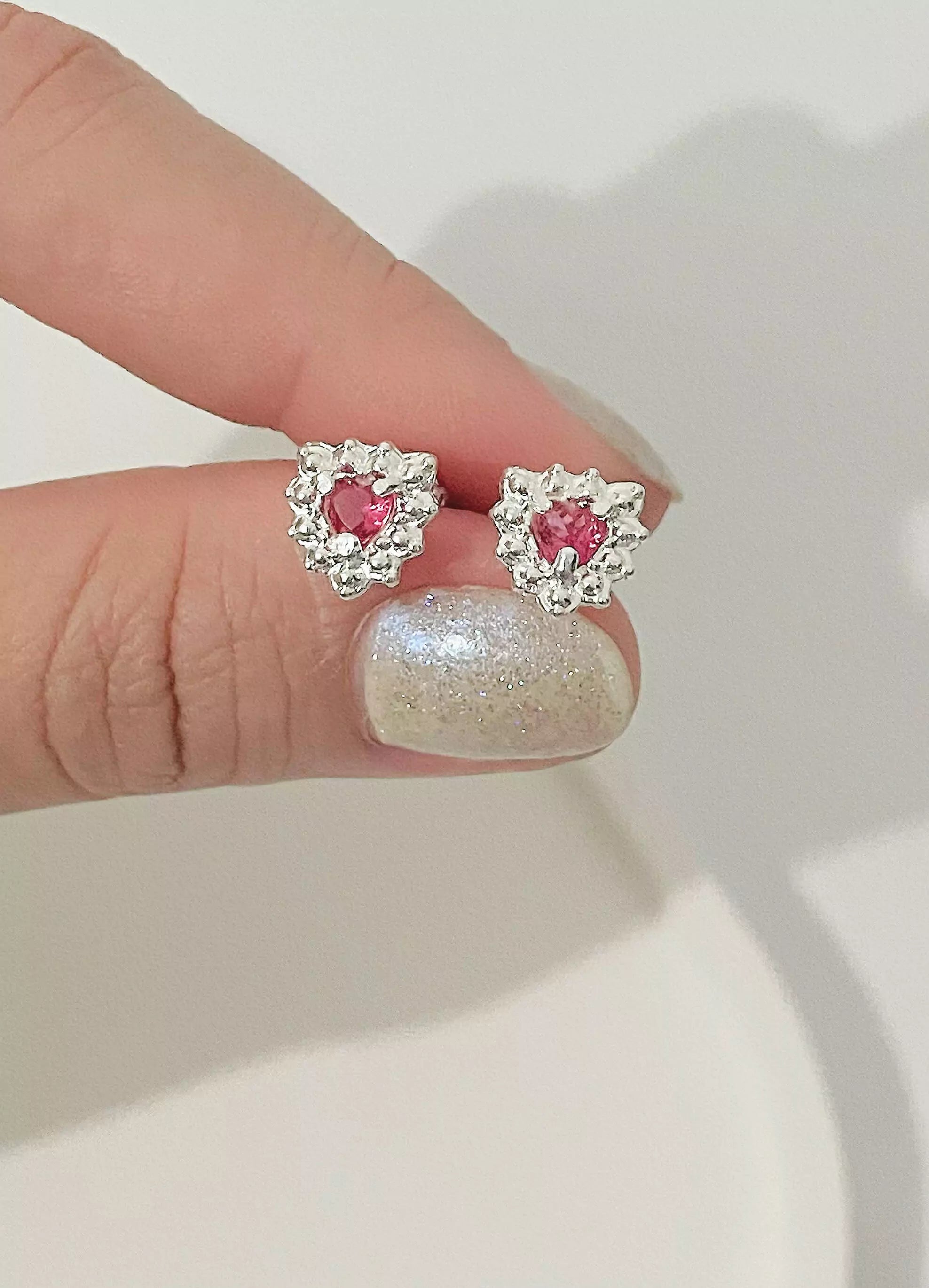 Brinco Brilhante Rosa Fucsia