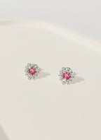 Brinco Brilhante Rosa Fucsia