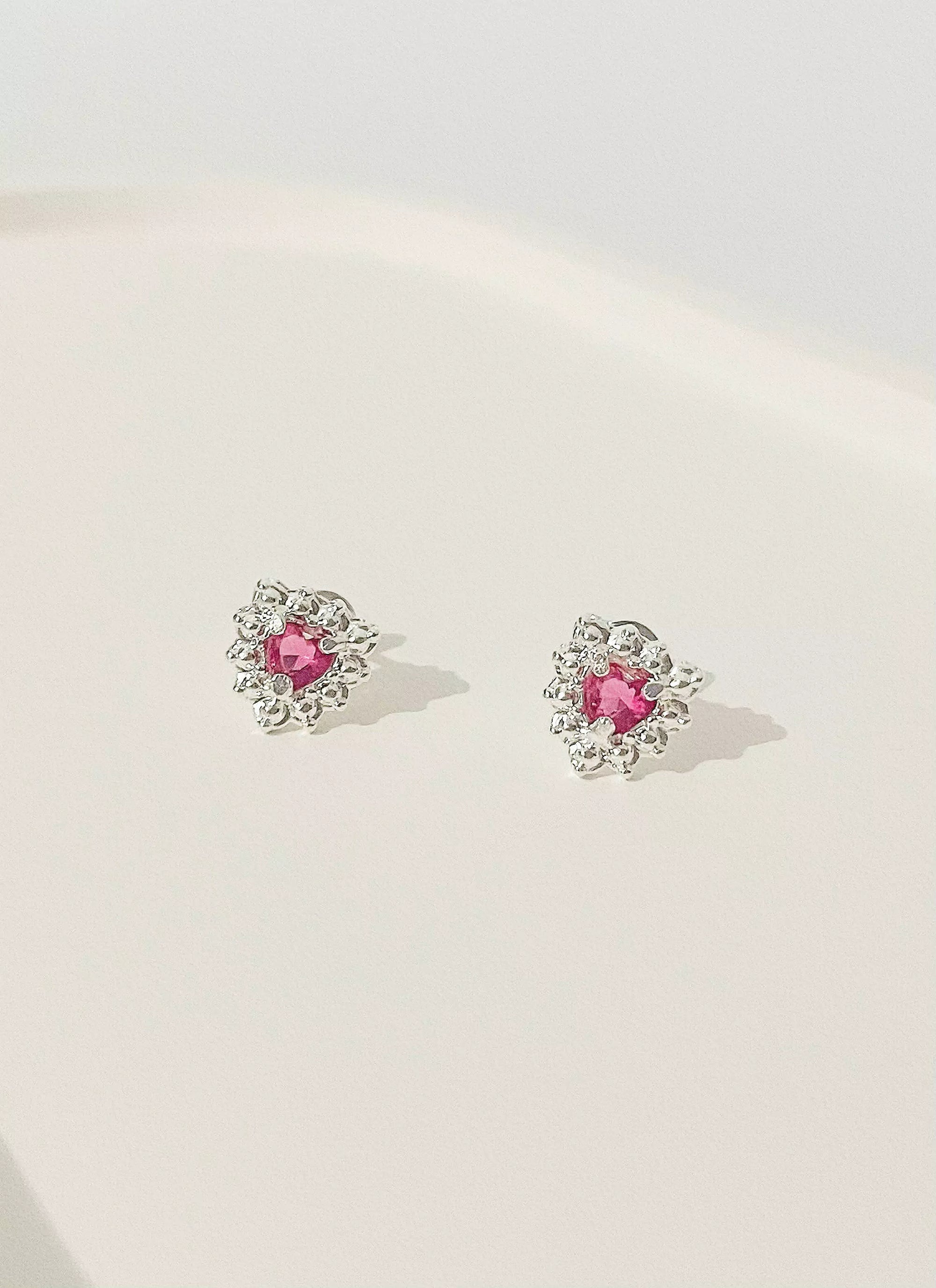 Brinco Brilhante Rosa Fucsia