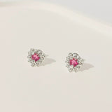 Brinco Brilhante Rosa Fucsia